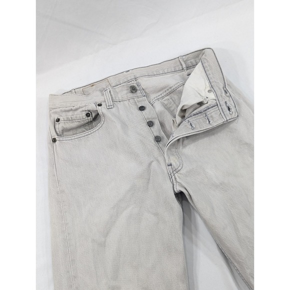 Vintage Levis 501 Jeans Mid 80s Light Wash Silver Denim Workwear 30x32